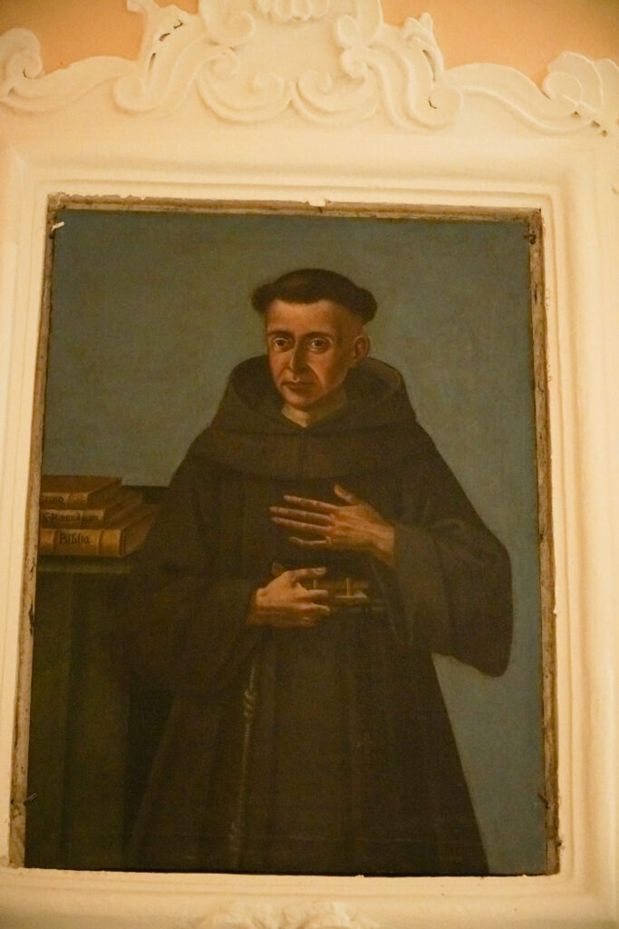 Tela di padre Giovanni Grimaldi posta sul presbiterio della chiesa