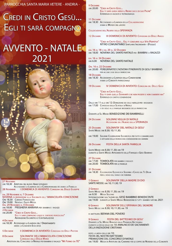 Locandina Tempo di Avvento e Natale 2021